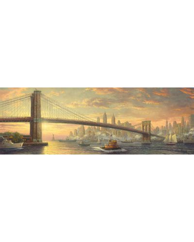 Панорамен пъзел Schmidt от 1000 части - Бруклинският мост, Томас Кинкейд - 2