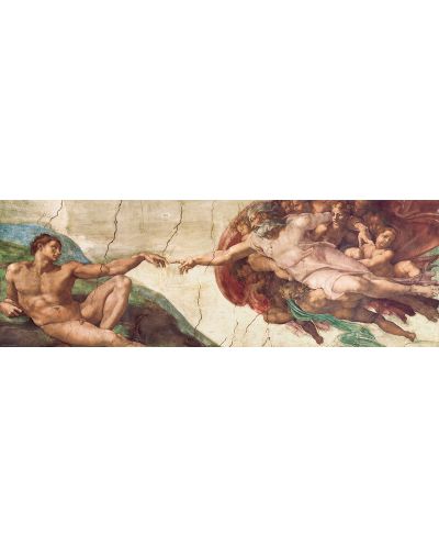 Панорамен пъзел Eurographics от 750 части – Създаването на Адам, Микеланджело - 2