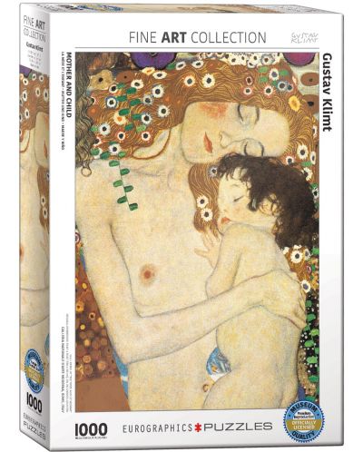 Пъзел Eurographics от 1000 части – Майка и дете, Густав Климт - 1