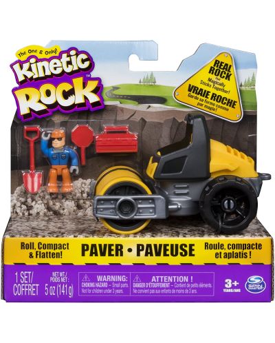 Игрален комплект с пясък за игра Kinetic Rock - Пътностроителна техника