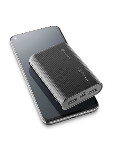Портативна батерия Cellularline - PowerTank, 10000 mAh, черна - 2