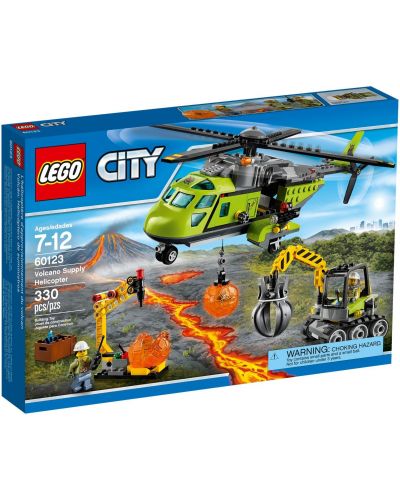 Конструктор Lego City Volcano Explorers - Хеликоптер за доставки (60123) - 1