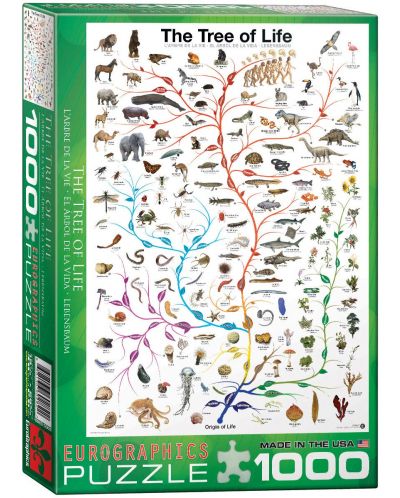 Пъзел Eurographics от 1000 части - Еволюция, Дървото на живота - 1