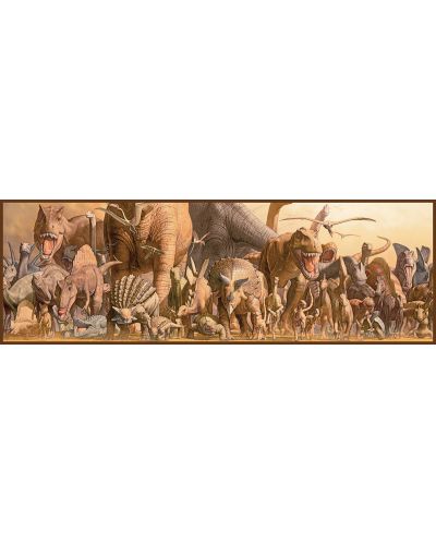 Панорамен пъзел Eurographics от 750 части – Динозаври, Харуо Такино - 2