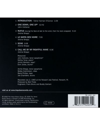 John Coltrane - New Thing At Newport (CD) - 2