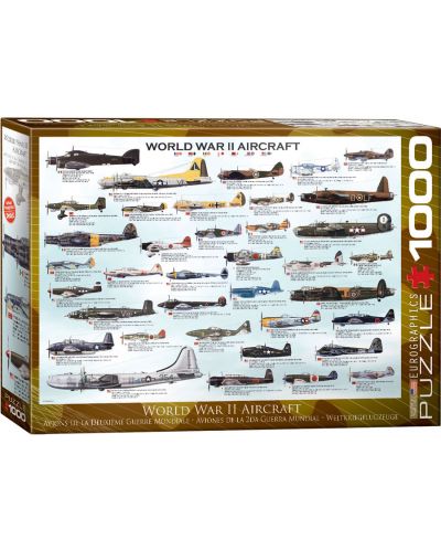 Пъзел Eurographics от 1000 части – Военни самолети от Втората световна война - 1