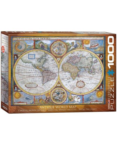 Пъзел Eurographics от 1000 части – Нова и по-точна карта на света, Джон Спийд - 1