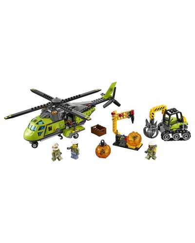 Конструктор Lego City Volcano Explorers - Хеликоптер за доставки (60123) - 3