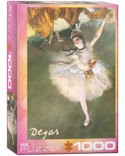 Пъзел Eurographics от 1000 части – Бяла Балерина, Едгар Дега - 1