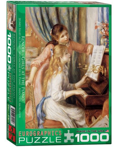 Пъзел Eurographics от 1000 части – Момичета с пиано, Пиер Огюст Реноар - 1
