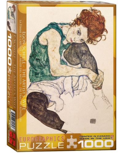 Пъзел Eurographics от 1000 части –  Жената на художника, Егон Шиле - 1