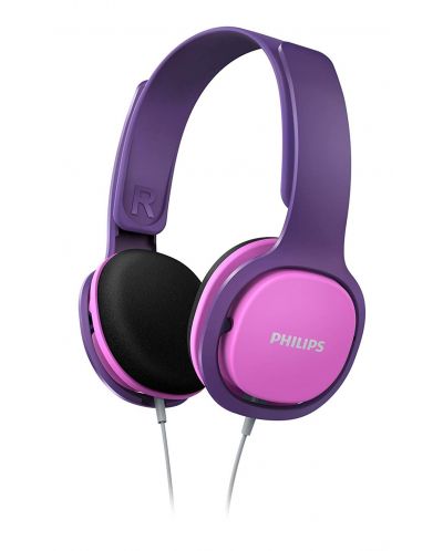 Детски слушалки Philips - SHK2000PK, лилави - 1