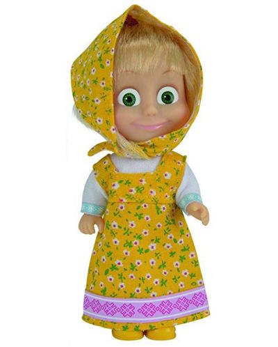 Кукла Simba Toys - Маша с жълта рокля - 1