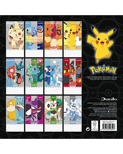 Стенен Календар Danilo 2019 - Pokemon - 3