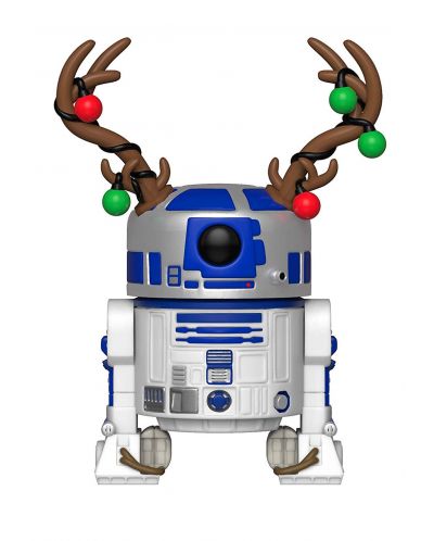 Фигура Funko Pop! Star Wars: Holiday R2-D2 with Antlers (Bobble-Head), #275 - 1
