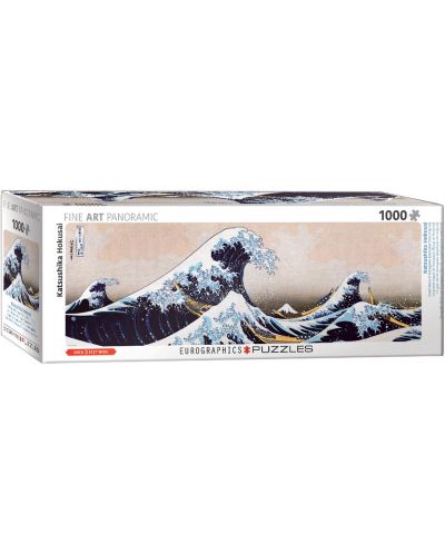 Панорамен пъзел Eurographics от 1000 части - Голямата вълна на Канагава - 1