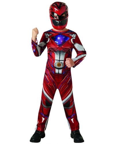 Парти костюм Rubies - Power Ranger, червен, S