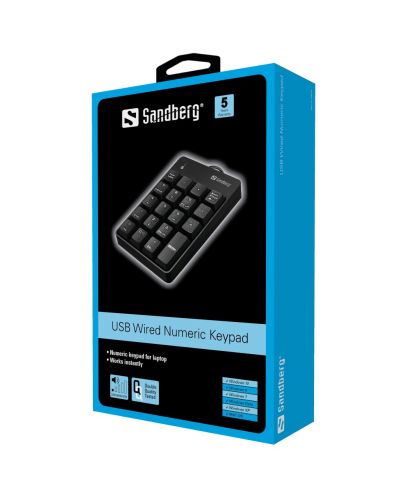 Клавиатура Sandberg - Numeric Keypad, черна - 2