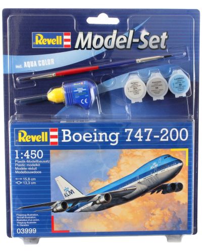 Сглобяем модел на самолет Revell Model Set - Boeing 747-200 (63999)