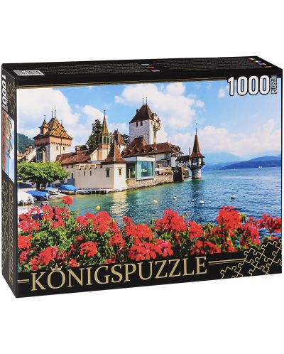 Пъзел Königspuzzle от 1000 части - Замък във водата - 1