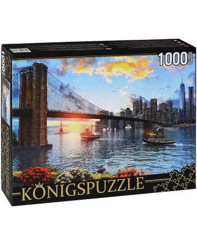 Пъзел Königspuzzle от 1000 части - Бруклинският мост - 1
