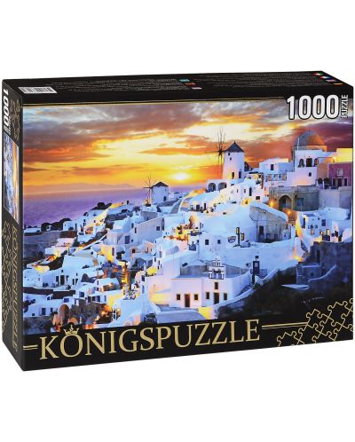 Пъзел Königspuzzle от 1000 части - Санторини, Гърция - 1