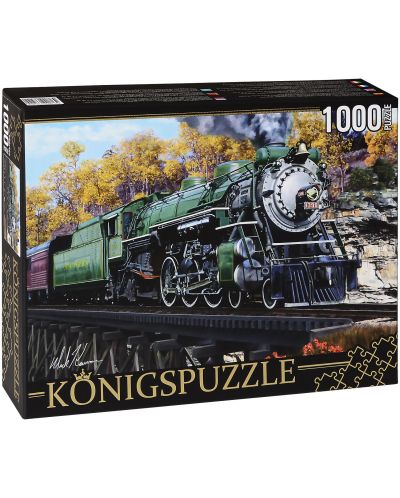Пъзел Königspuzzle от 1000 части - Парен локомотив - 1