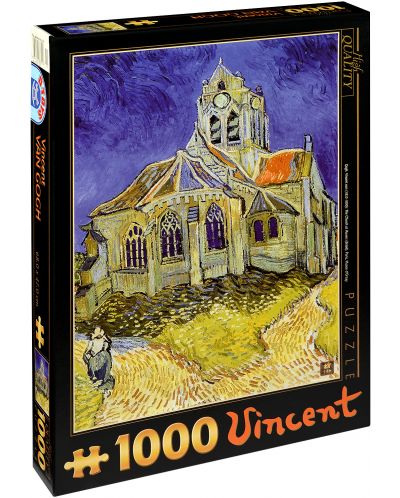 Пъзел D-Toys от 1000 части - Църквата в Овер, Винсент ван Гог - 1