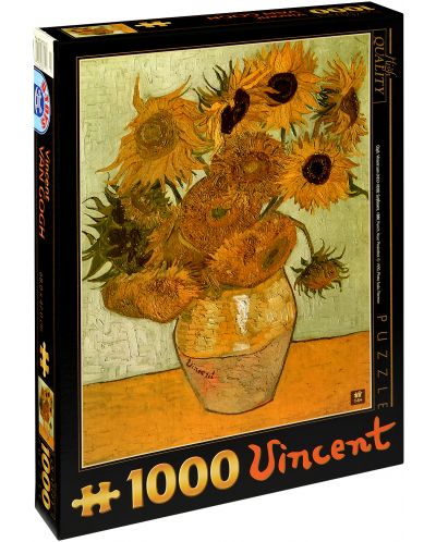 Пъзел D-Toys от 1000 части – Слънчогледите, Винсент ван Гог - 1