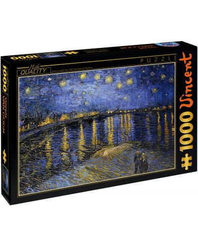 Пъзел D-Toys от 1000 части – Звездна нощ над Рона, Винсент ван Гог - 1