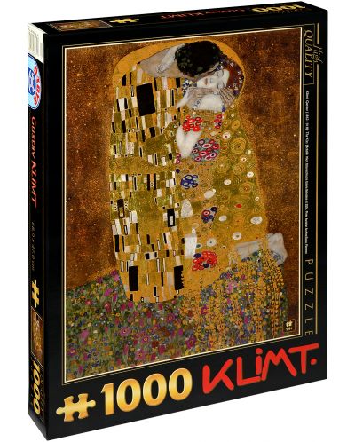 Пъзел D-Toys от 1000 части – Целувката, Густав Климт - 1