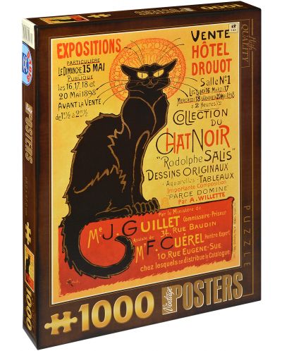 Пъзел D-Toys от 1000 части - Кабаре Chat Noir, Теофил Александър Стейнлен - 1