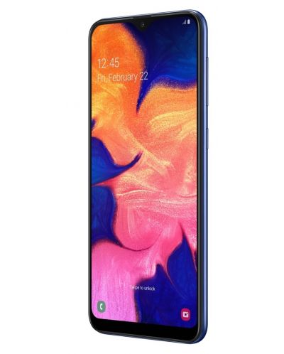 Смартфон Samsung Galaxy A10 - 6.2, 32GB, син - 2