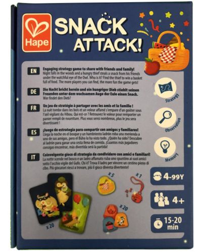 Игра с карти Hape - Snack Attack - 3