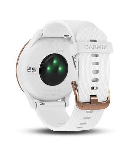 Смарт часовник Garmin - Vívomove HR Sport, 43mm, златист/бял - 3