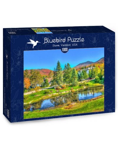 Пъзел Bluebird от 1000 части - Стоу, Върмонт, САЩ - 1