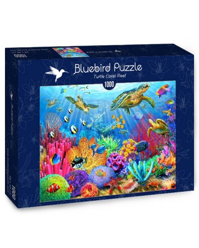 Пъзел Bluebird от 1000 части - Коралов риф с кустенурки - 1