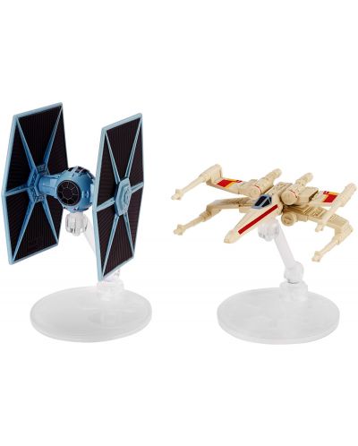 Комплект звездни кораби Mattel Hot Wheels Star Wars - Rogue One, Tie Fighter vs X-Wing - 2
