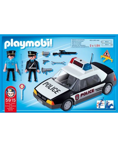 Конструктор Playmobil - Полицейска кола със светлини - 3
