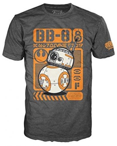 Тениска Funko Pop! Star Wars - BB-8 Type, сива - 1