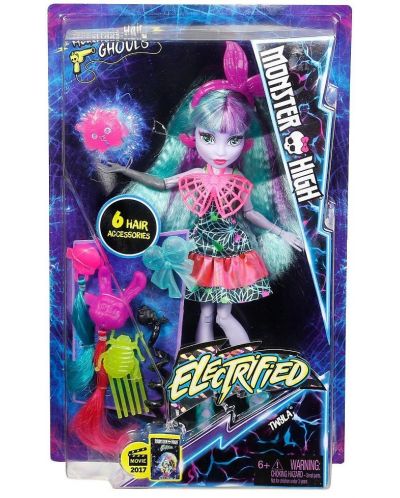Комплект Mattel Monster High - Electrified Monstrous Hair Ghouls, с кукла Тулайла - 1