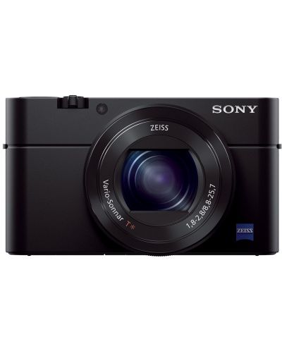 Компактен фотоапарат Sony RX100 III + калъф Sony LCS-RXG - черен + аксесоар Sony AG-R2 - Attachment Grip