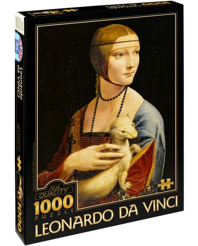 Пъзел D-Toys от 1000 части – Дамата с хермелина, Леонардо да Винчи - 1