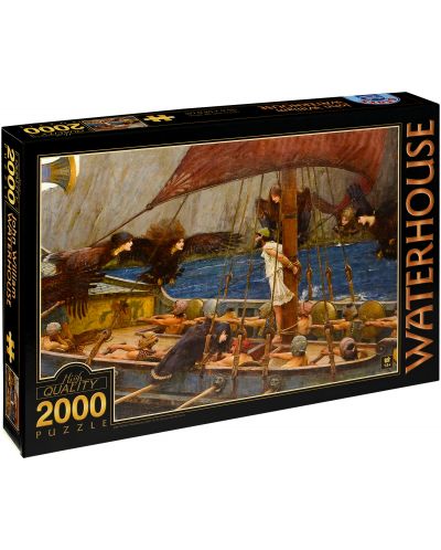 Пъзел D-Toys от 2000 части – Одисей и сирените, Джон Уилям Уотърхаус - 1