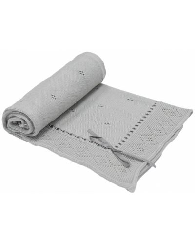 Одеяло с панделка EKO - Сиво, 80 х 70 cm - 1