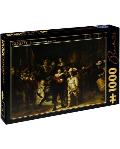 Пъзел D-Toys от 1000 части – Нощна стража, Рембранд ван Рейн - 1