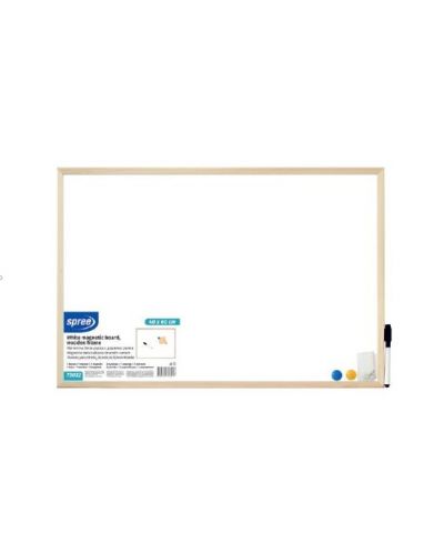Магнитна дъска с дървена рамка Spree - 30 х 40 cm, с аксесоари