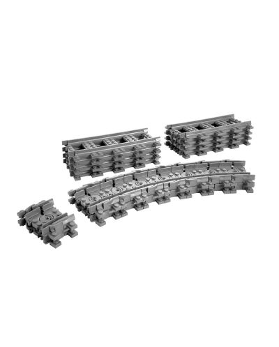 Конструктор Lego City Trains - Комплект релси – прави и завиващи (7499) - 2