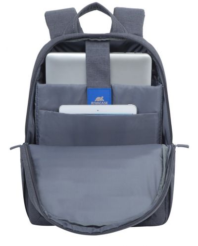 Чанта за лаптоп Rivacase - 7560, 15.6'', сива - 3