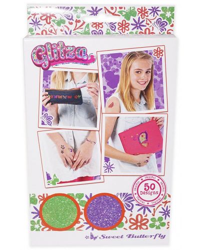 Комплект брокати Glitza - 50 дизайна пеперуди с 2 цвята